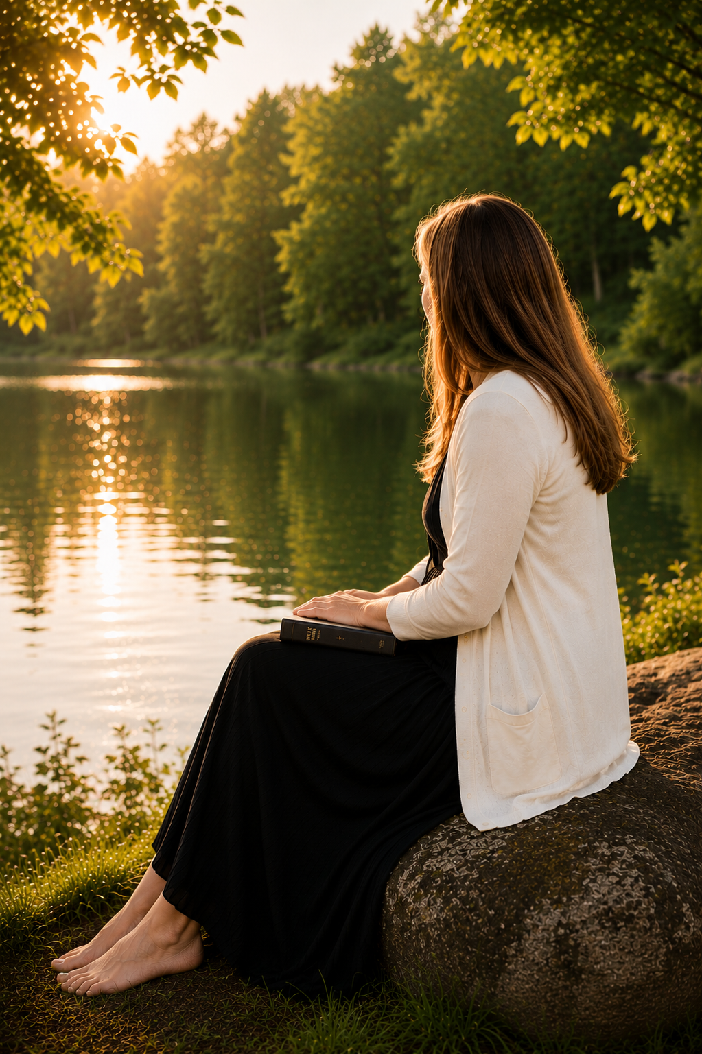 Amy Joy in quiet reflection